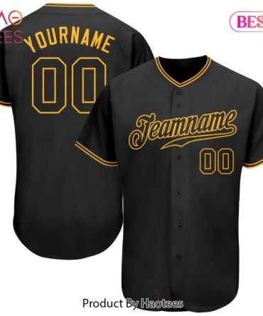 Custom Black Baseball Jersey - Personalize Name & Number - Premium Quality Teamwear