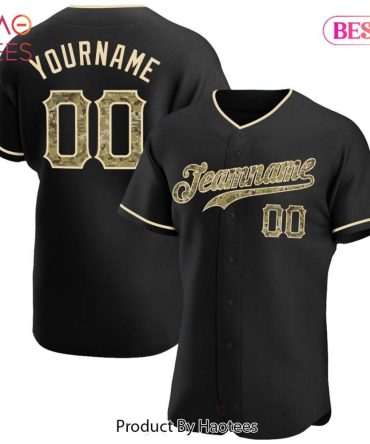 Customizable Black Baseball Jersey – Personalized Name & Number Sports Shirt