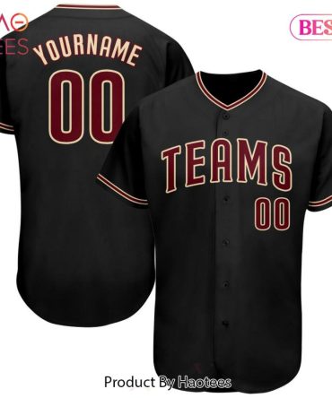 Custom Black Baseball Jersey – Personalize Your Team & Name – Perfect Gift!