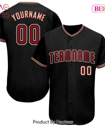 Custom Black Baseball Jersey - Personalize With Your Name & Team - Perfect Gift!