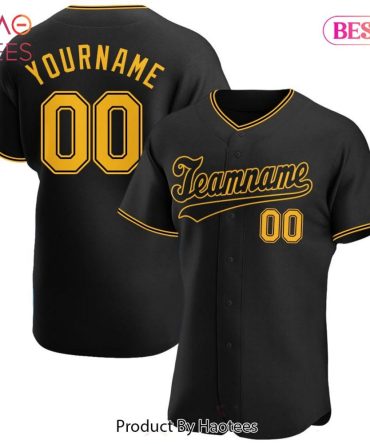 Custom Black Baseball Jersey - Personalize Name & Number For Team Spirit!