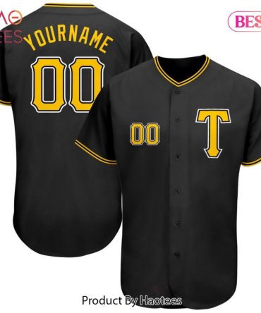 Custom Black Baseball Jersey - Personalized Name & Number - Premium Quality Sportswear