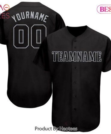 Custom Black Baseball Jersey - Add Your Name & Team - Perfect Gift For Fans