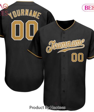 Custom Black Baseball Jersey - Personalized Team Name & Number - Perfect Gift!
