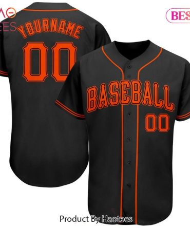 Custom Black Baseball Jersey - Personalized Name & Number Team Shirt