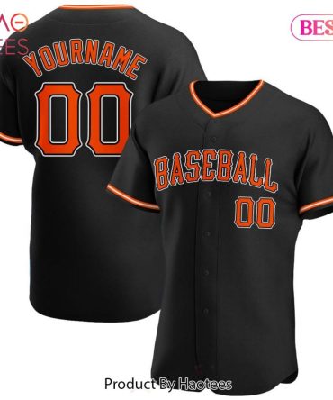 Custom Black Baseball Jersey - Add Your Name & Number - Perfect Gift For Fans & Teams