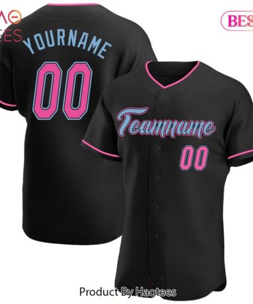 Custom Black Baseball Jersey - Personalize With Your Name & Number - Stylish Team Apparel