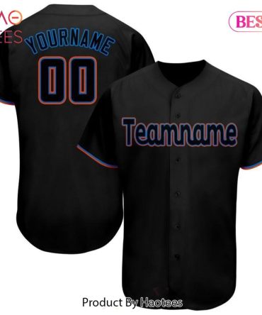 Custom Black Baseball Jersey - Personalize Your Team Name & Number