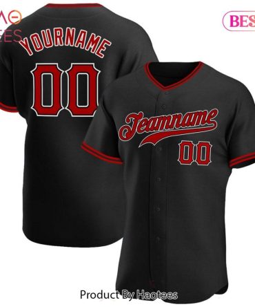 Customizable Black Baseball Jersey – Add Your Name & Number For Team Spirit!