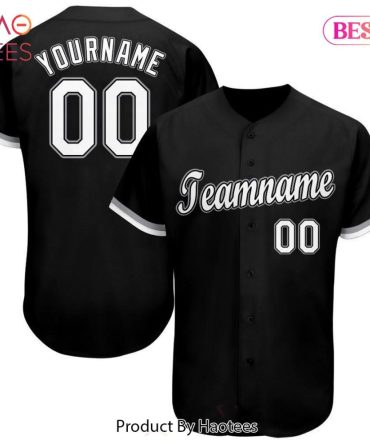 Custom Black Baseball Jersey - Personalize With Your Name & Number , Perfect Gift