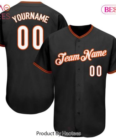 Customizable Black Baseball Jersey - Add Your Name & Team - Perfect Gift!