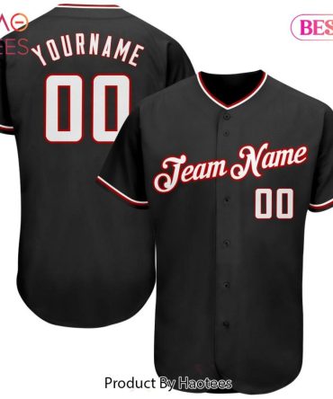 Customizable Black Baseball Jersey - Add Your Name & Number , Perfect Team Wear