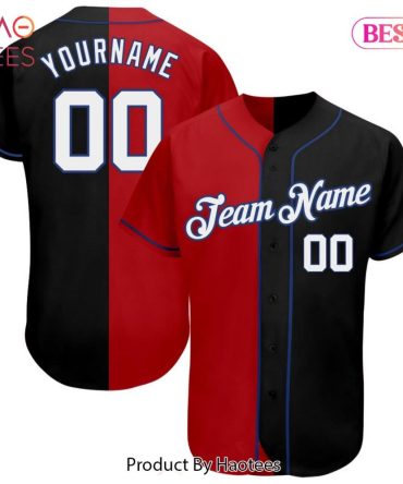 Custom Split-Color Baseball Jersey – Personalize Team & Name – Stylish Sportswear