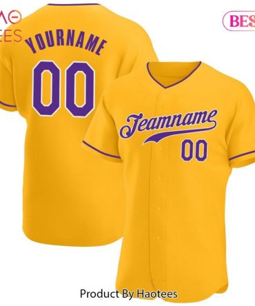 Custom Yellow Baseball Jersey - Personalize With Name & Number - Perfect For Teams & Fans!