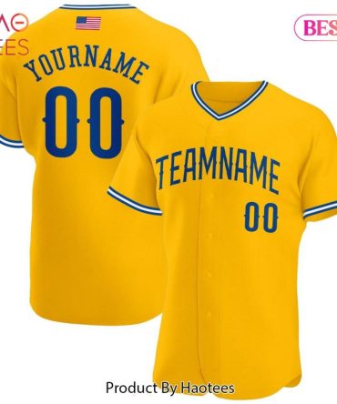Custom Yellow Baseball Jersey - Personalize Your Name & Team - Unisex Fit