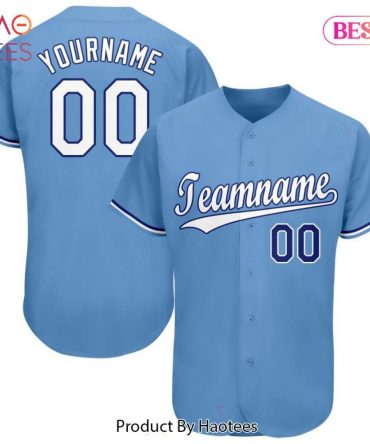 Customizable Team Baseball Jersey - Personalize Name & Number - Blue Unisex Sportswear
