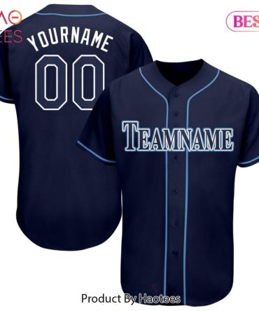 Customizable Navy Baseball Jersey – Add Your Name & Number – Perfect Team Gear!