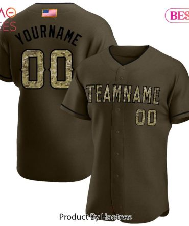 Customizable Military Green Baseball Jersey - Personalized Name & Number - Premium Quality