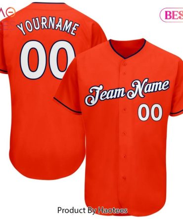 Custom Orange Baseball Jersey – Add Your Name & Number – Perfect Team Gift!