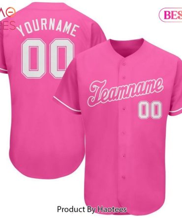 Custom Pink Team Jersey - Add Your Name & Number - Perfect Gift For Sports Fans!