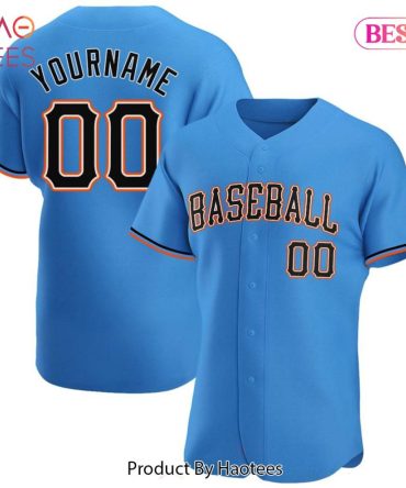 Custom Blue Baseball Jersey - Add Your Name & Number - Perfect Team Gear!