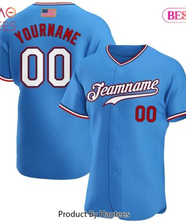 Customizable Blue Baseball Jersey - Add Your Name & Number - Perfect Gift!