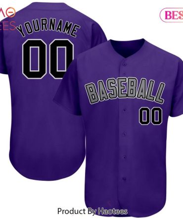 Customizable Purple Baseball Jersey - Add Your Name & Number - Perfect Gift!