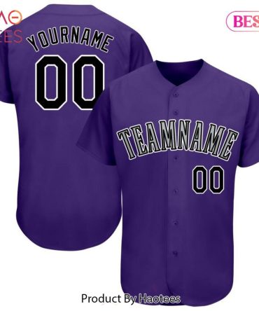 Custom Purple Baseball Jersey - Personalized Name & Number - Team Gift