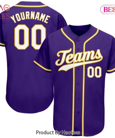 Custom Purple Baseball Jersey - Add Your Name & Number - Perfect Gift!