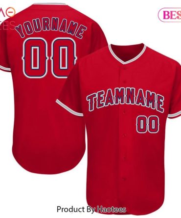 Customizable Red Baseball Jersey - Add Your Name & Number - Perfect Team Gift