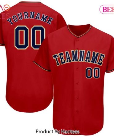 Custom Red Baseball Jersey - Add Your Name & Number - Perfect Gift!