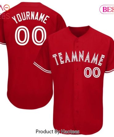 Custom Red Baseball Jersey - Personalize Your Team Name & Number - Perfect Gift!