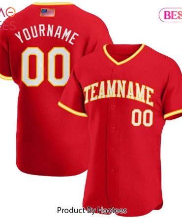 Custom Red Baseball Jersey - Personalized Name & Number - Perfect Gift!