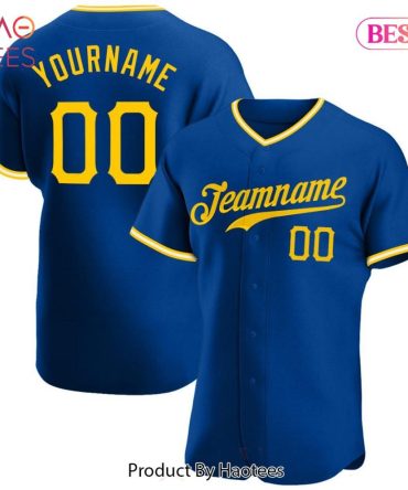 Custom Blue Baseball Jersey – Personalize Name & Number – Perfect Team Gear