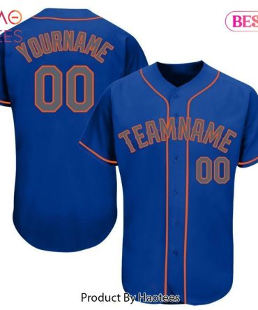 Customizable Blue Baseball Jersey – Add Your Name & Team – Perfect For Fans & Players!