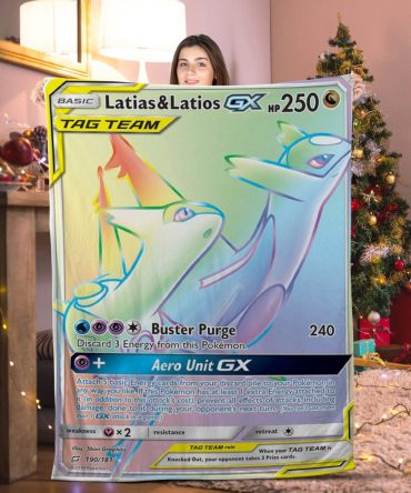 Cute Pokemon Latias &Amp; Latios Gx Pokemon Card Blanket