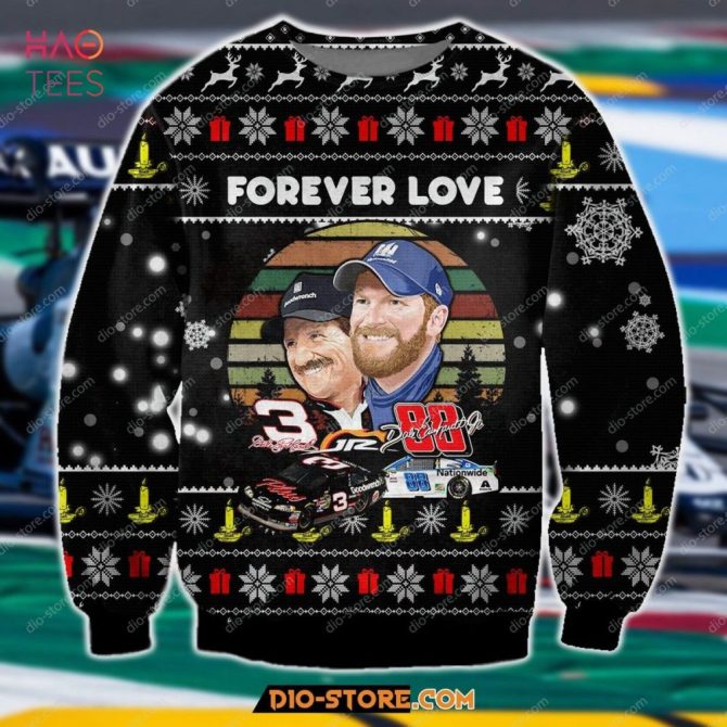 Best Dale Earnhardt Forever Love Ugly Christmas Ugly Christmas Sweater All Over Print