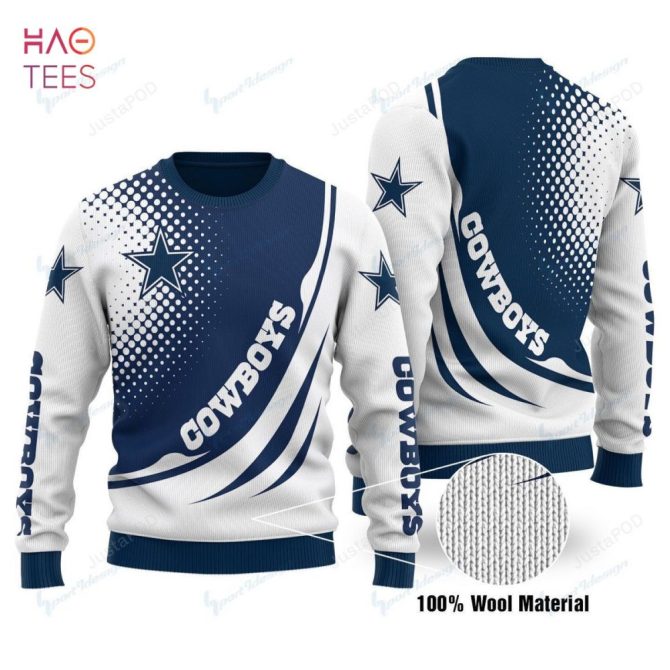 Best Dallas Cowboys Ugly Christmas Ugly Christmas Sweater All Over Print Sweatshirt Ugly - Image 4