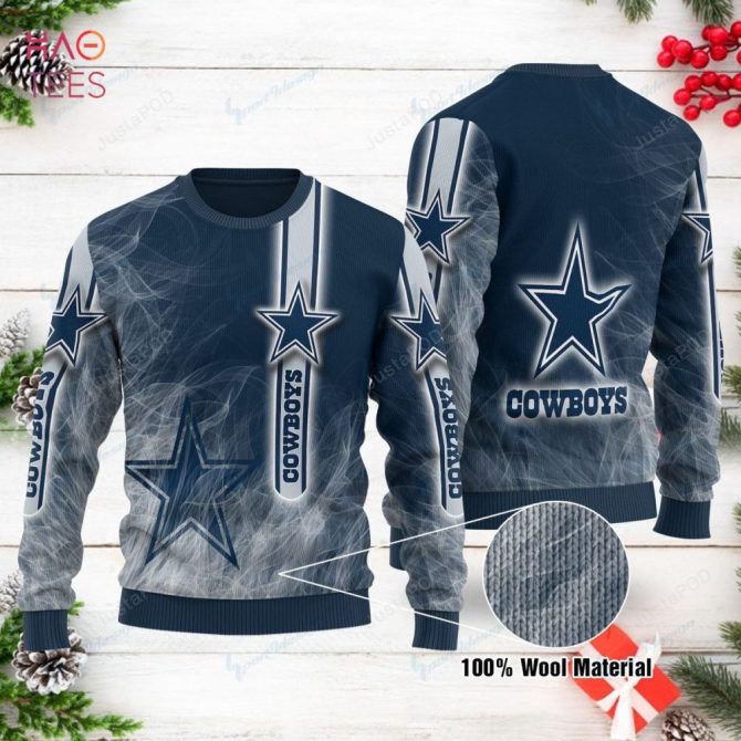 Best Dallas Cowboys Ugly Christmas Ugly Christmas Sweater All Over Print Sweatshirt Ugly - Image 7