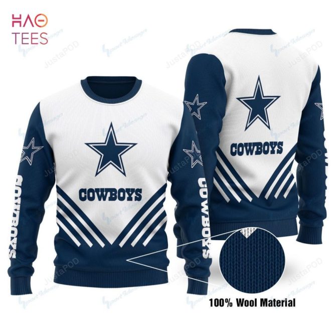 Best Dallas Cowboys Ugly Christmas Ugly Christmas Sweater All Over Print Sweatshirt Ugly - Image 9