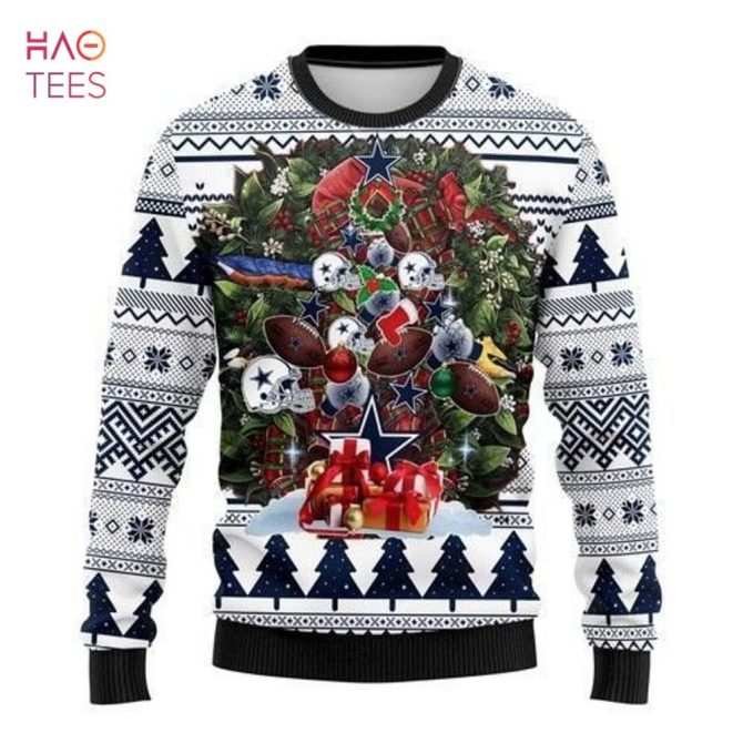 Best Dallas Cowboys Ugly Christmas Ugly Christmas Sweater All Over Print Sweatshirt Ugly - Image 19