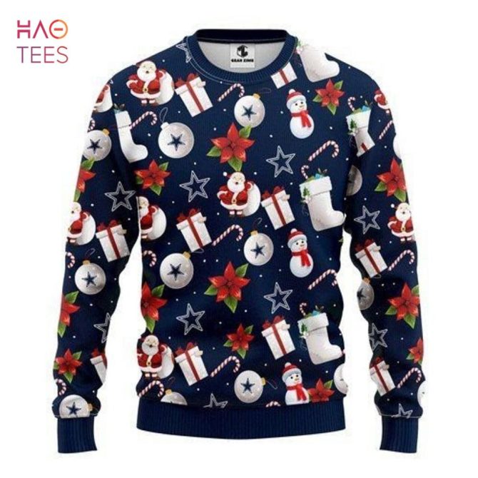 Best Dallas Cowboys Ugly Christmas Ugly Christmas Sweater All Over Print Sweatshirt Ugly - Image 21