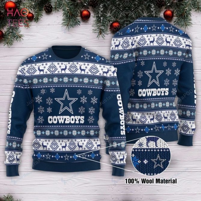 Best Dallas Cowboys Ugly Christmas Ugly Christmas Sweater All Over Print Sweatshirt Ugly - Image 24