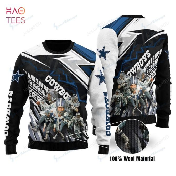 Best Dallas Cowboys Ugly Christmas Ugly Christmas Sweater All Over Print Sweatshirt Ugly - Image 25