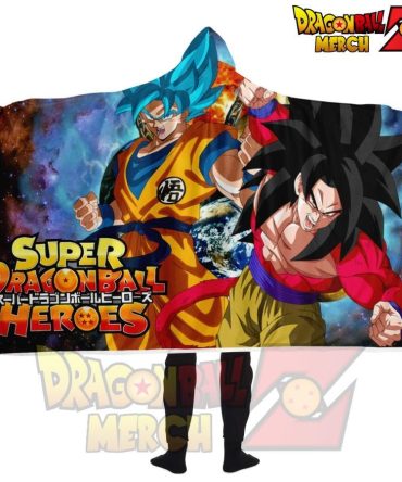 Super Dragpn Ball Heroes Goku 3D Hooded Blanket