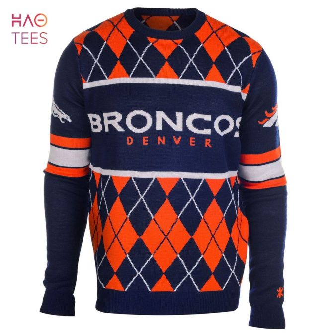 Best Denver Broncos Exclusive Argyle Ugly Christmas Sweater