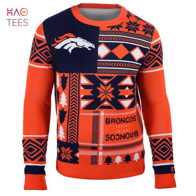Best Denver Broncos Nfl Patches Ugly Christmas Sweater