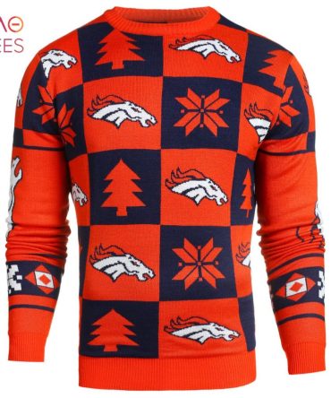 Best Denver Broncos Nfl Repeat Patches Holiday Ugly Christmas Sweater