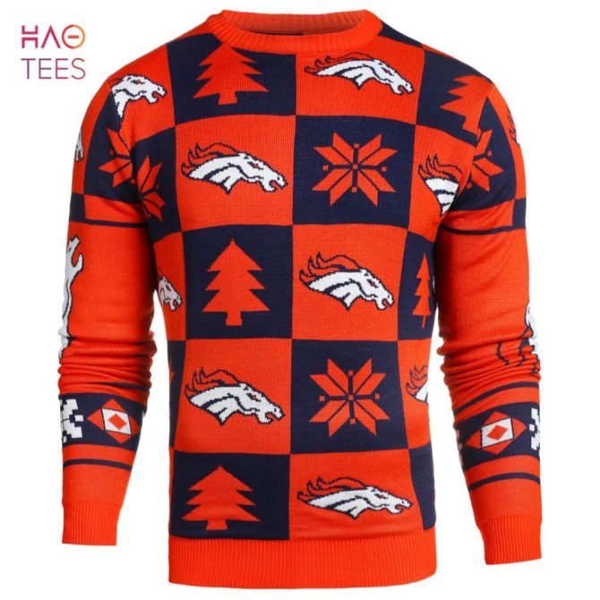 Best Denver Broncos Nfl Repeat Patches Holiday Ugly Christmas Sweater