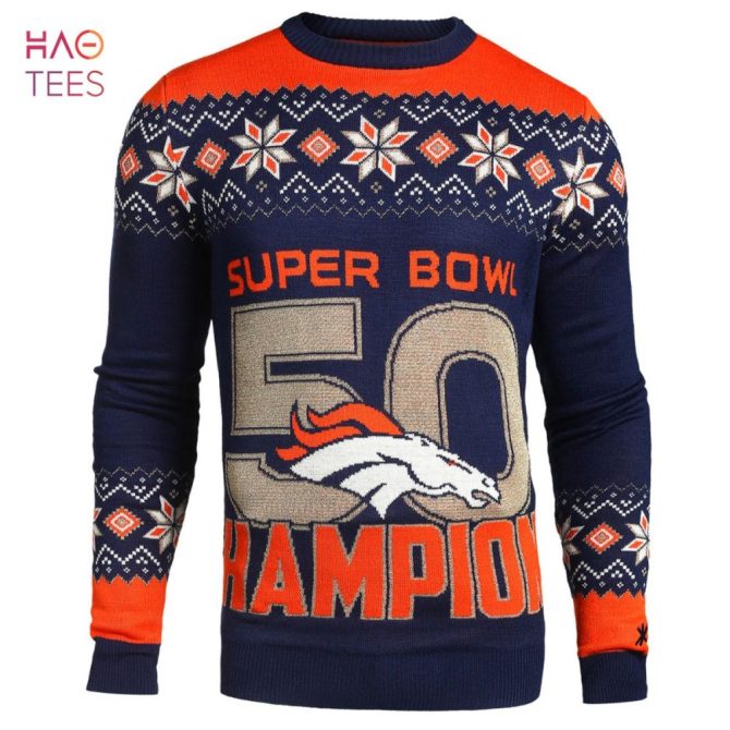 Best Denver Broncos Super Bowl 50 Champions Ugly Christmas Sweater